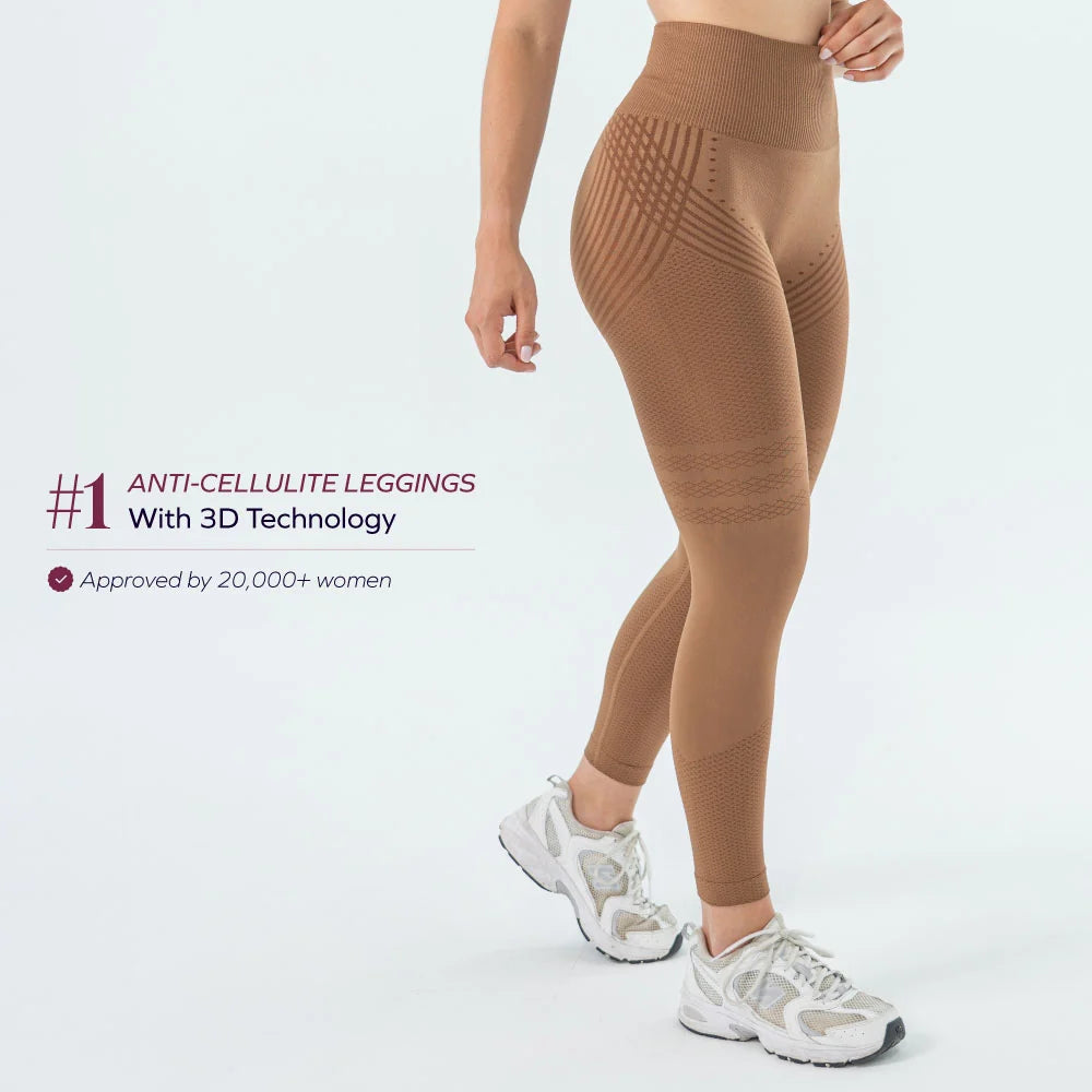 3D Leggings | Beige