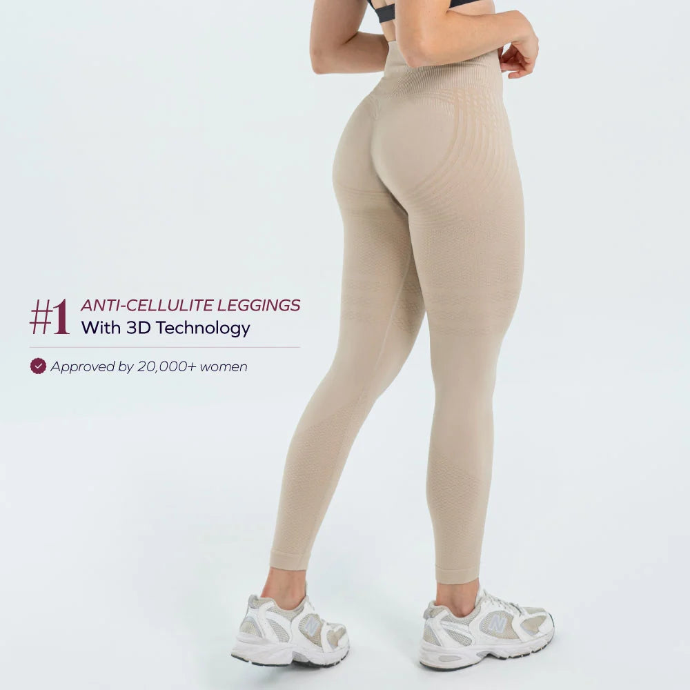 3D Leggings | Beige